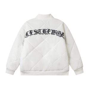 Chaqueta Bomber Acolchada Blanca