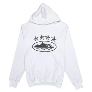 Corteiz 4starz Alcatraz Sudadera Blanca
