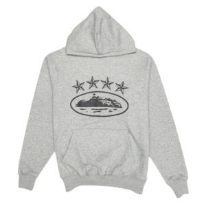 Corteiz 4starz Alcatraz Sudadera Con Capucha Gris
