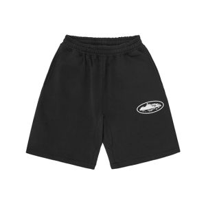 Shorts Negros Estampados Corteiz Island