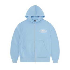 Sudadera Azul Bebé Corteiz Island Zip