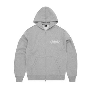 Sudadera Gris Con Cremallera De Corteiz Island