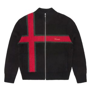 Sweater Corteiz Lux Knit Con Cremallera Negra