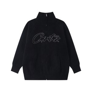 Sweater Negro Con Cremallera Corteiz VVS